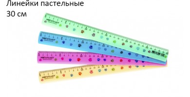 Линейки пастельные 30 см.
